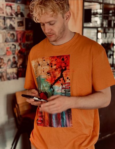 shirt climate neutral Jan Koopmans Jan Modaal orange neopsychedelic male